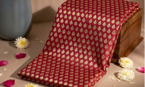 Red Pure Banarasi Silk 1