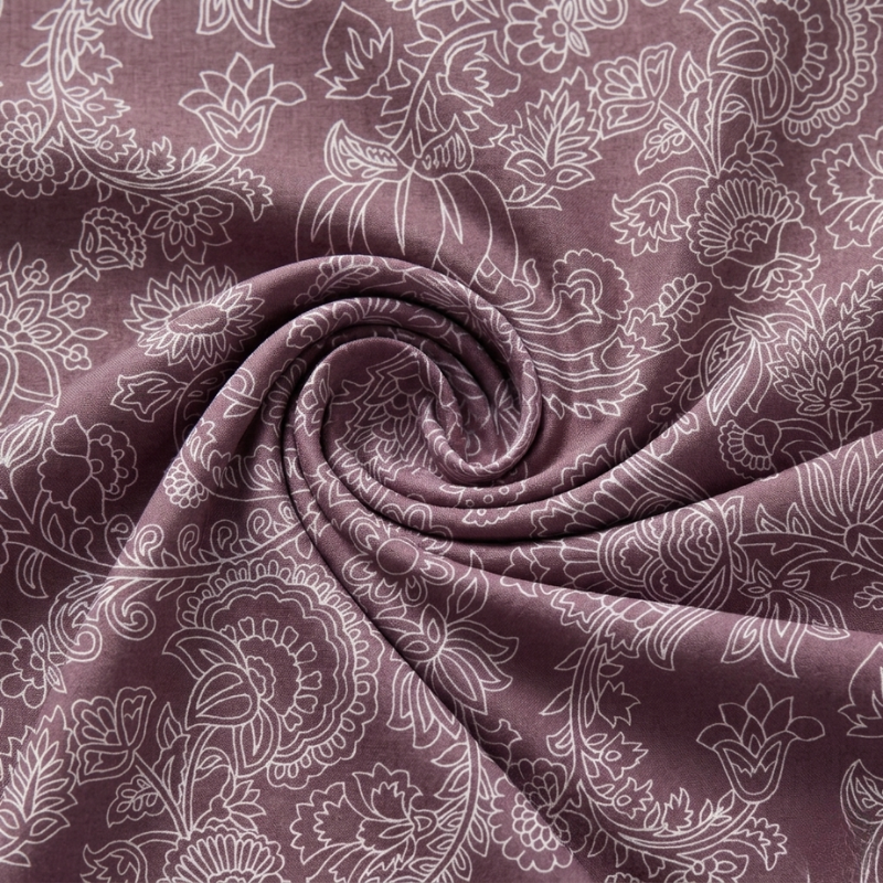 Floral Print on Peach Pink Chanderi Silk Fabric