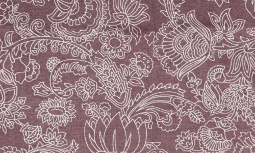Floral Print on Peach Pink Chanderi Silk Fabric 2