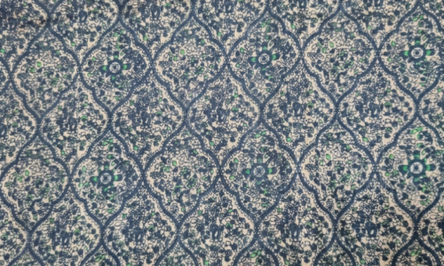 Green Jaal Print on Chanderi Silk Fabric 2