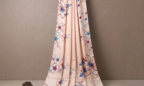 Satin Multi Floral Saree