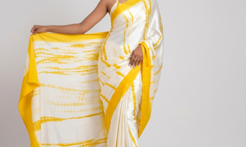 Double Shade Beautiful Satin Saree