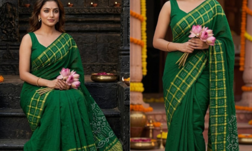 Green Bhandej Gajji Silk Saree 3