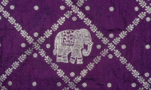 Purple elephant foil work 2