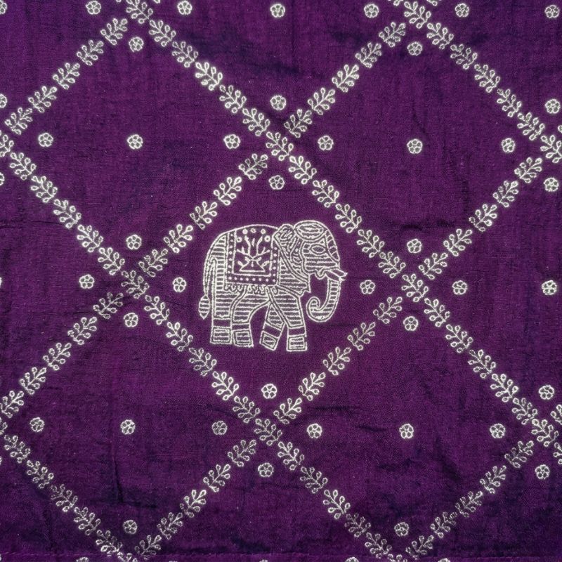 Purple elephant foil work 2