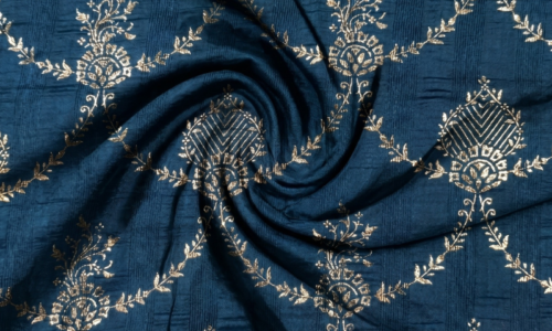 seige blue pattern foil work