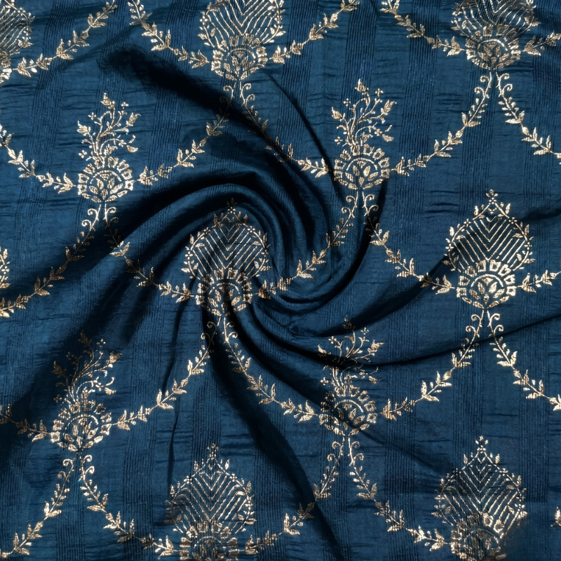 seige blue pattern foil work